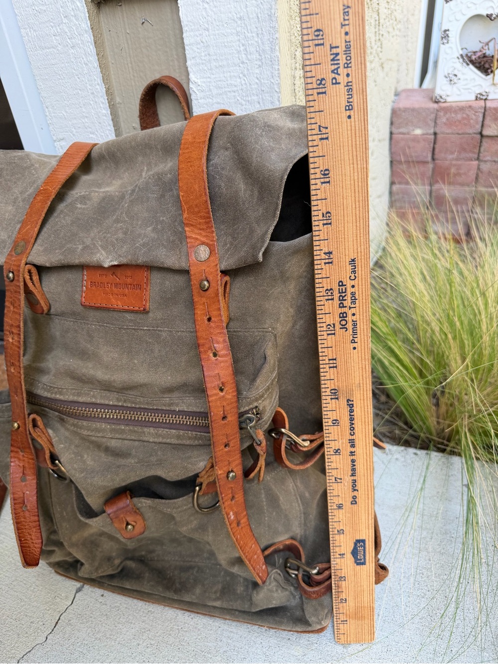 Bradley Mountain The Wilder Bag-Field Tan Incredible Waxed Canvas bag Backpack - Picture 13 of 16
